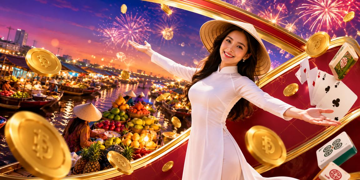 Người mặc áo dài chơi bài truyền thống vùng sông Mekong trong không gian hiện đại