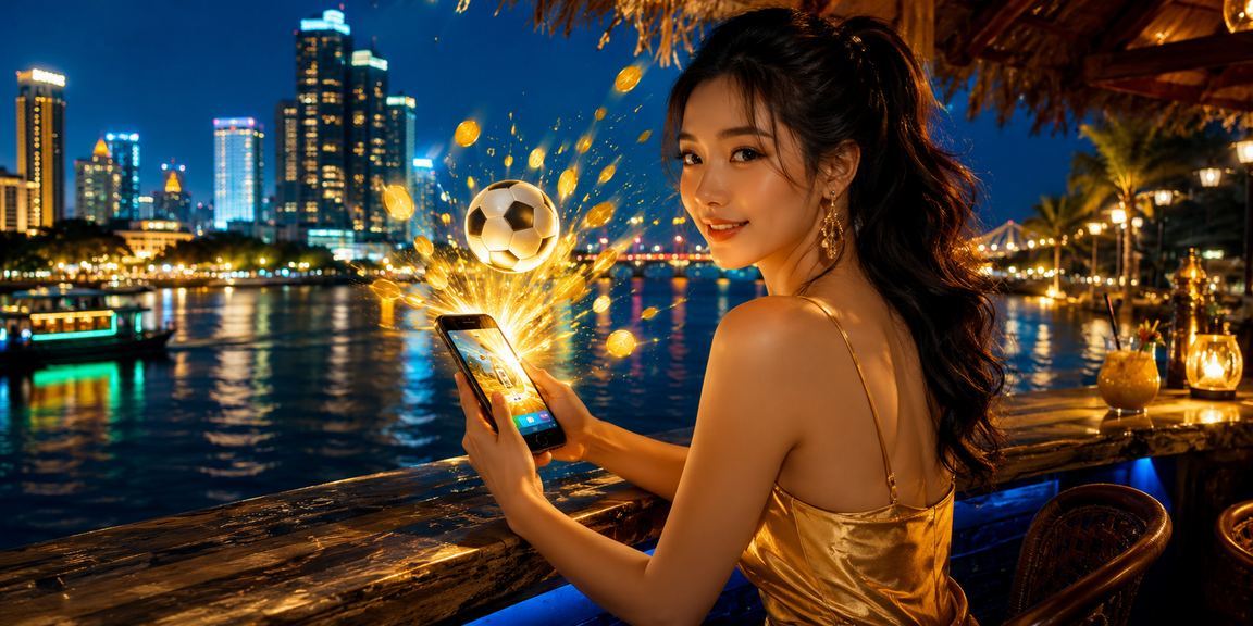 Cổ động viên theo dõi lịch thi đấu bóng đá vùng Mekong trên điện thoại