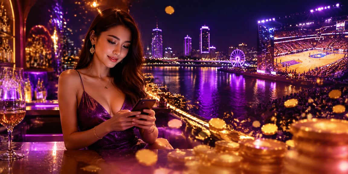 Người hâm mộ bóng rổ tại Quy Nhơn theo dõi cược thể thao dưới ánh đèn neon