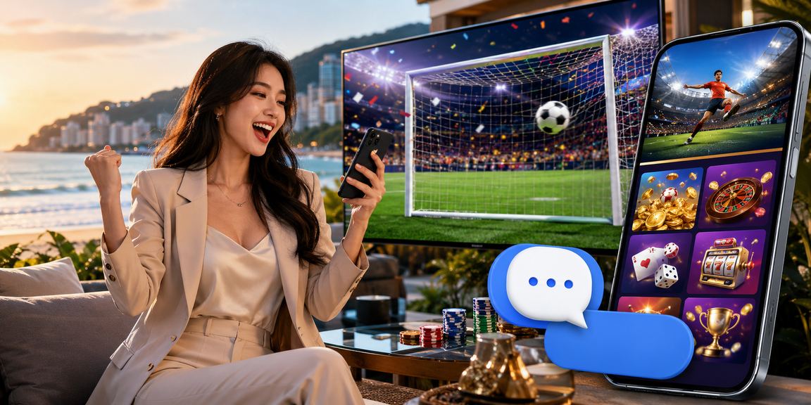 Người dùng tại bãi biển Vũng Tàu truy cập casino trực tuyến an toàn qua điện thoại